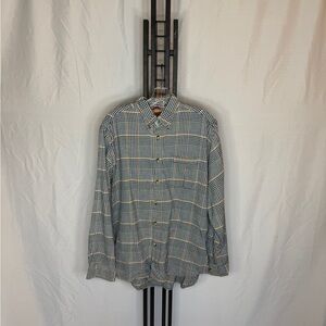Boston Traders‎ Men's Plaid Shirt - Black, White, and Blue